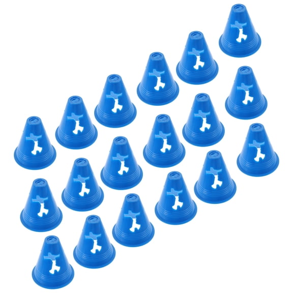 FUEENIRVA Soccer Practice Cones 20Pcs Blue Pe Compact Shape for Sports Games 7.5X3.1In for Fan Gear
