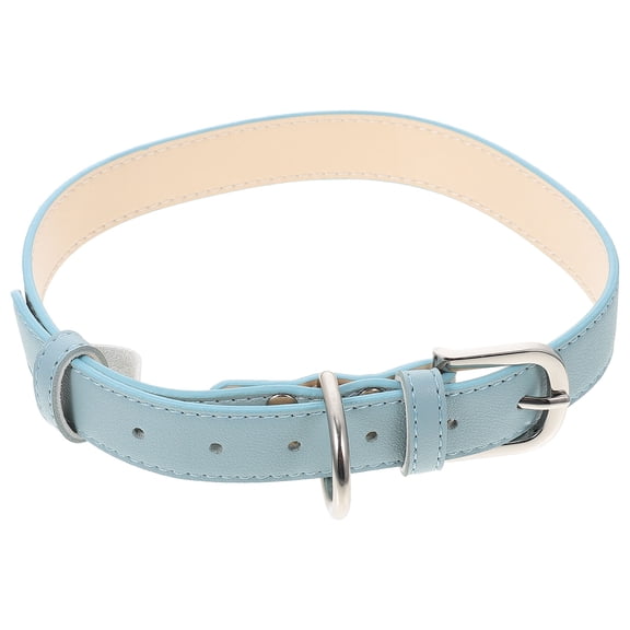 FUEENIRVA Rottweiler Collar Adjustable Pet Collar PU Blue Pet Owners Daily Wearing 1Set