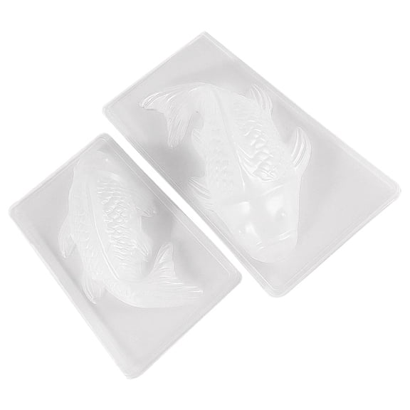 FUEENIRVA 2-Pack White Plastic Kitchen Molds for Chocolate, Jelly, Rice Cake, Mousse & Dessert Making