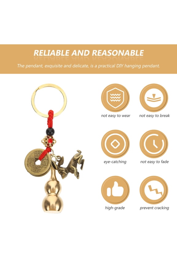 Chinese Zodiac Keychain with Multicolor Brass Charm Pendant, Stylish and Unique Accessory for Men and Women