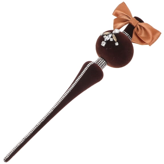 FUEENIRVA silver tree topper Tree Decor Flocked Fabric Festive Ornament Coffee 1pcs