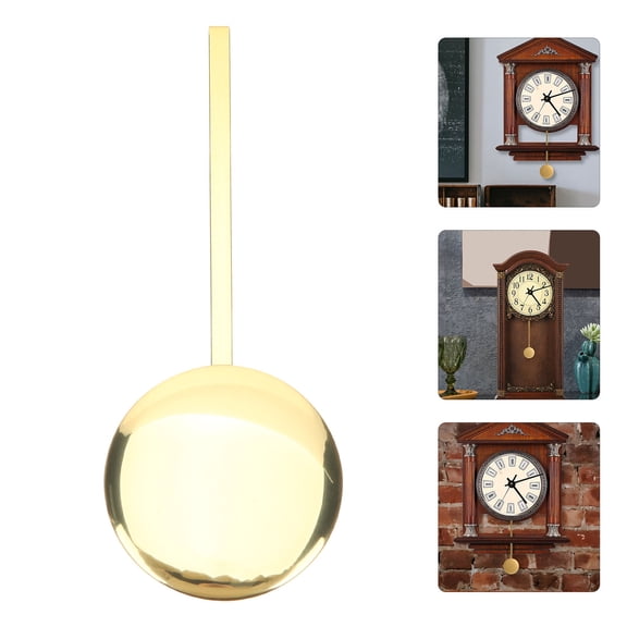 FUEENIRVA Clock Accessories Pendulum 1Set Metal Round for Diy Repair Replacement 5.9Inches