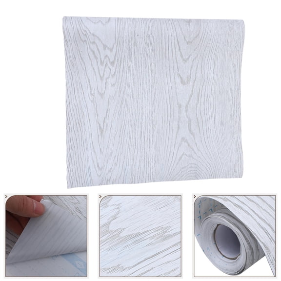 FUEENIRVA Peel and Stick Wood Grain Wallpaper, Removable Self-Adhesive Beige Wall Covering with Realistic Texture for Home Decor