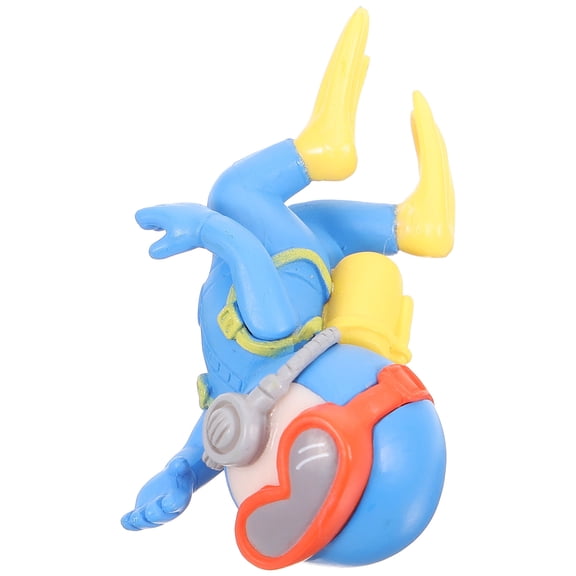 FUEENIRVA Diver Ornament Multi-Color Resin Floating Aquarium Decoration for Fish Tanks