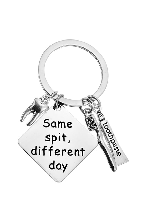 Keyring Charms Tooth Charm Keychain 1Set