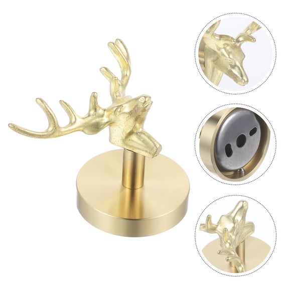 FUEENIRVA Coat Hook Wall Mount Wall Hook Golden Brass 1Pack Antler Style