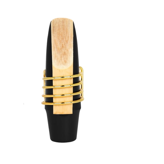 FUEENIRVA Golden Metal Alto Saxophone Reed Holder 1 Pack for Musicians, Reed Fixing Accessory
