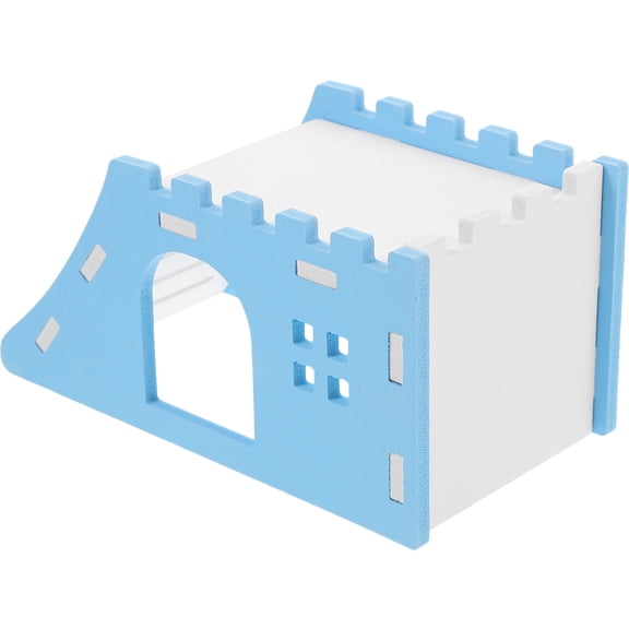 FUEENIRVA Hamster Corner Hidden House Sky-blue PVC Playing Hamsters Pet Enrichment 1 Set