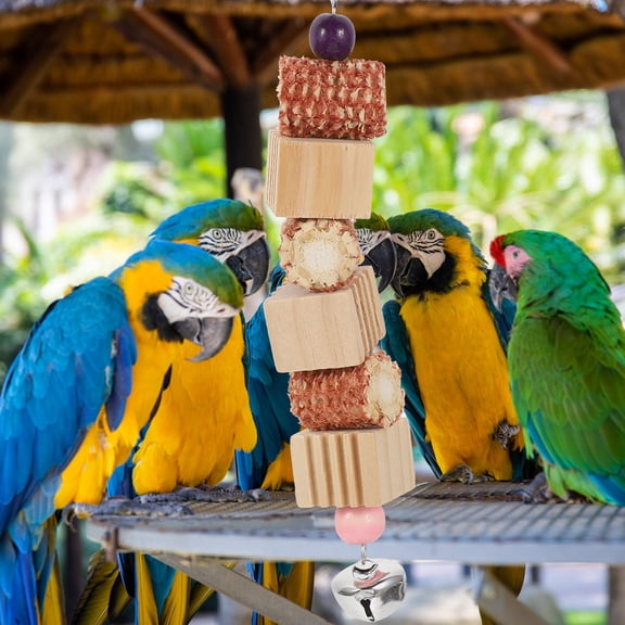 FUEENIRVA Hanging Cuttlebone Bird Toy Pendant Assorted Colors for Pet Birds, Parrots, and Small Animals