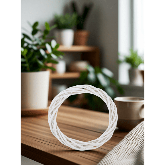 FUEENIRVA Hanging Willow Wreath for Indoor and Outdoor Decoration Rustic Style 1Set