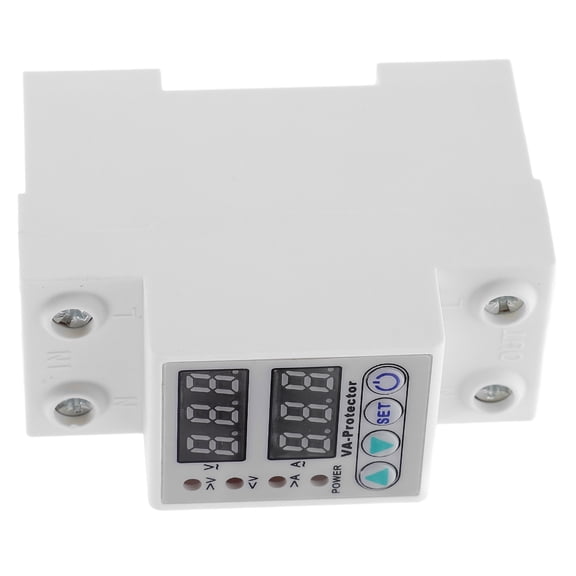 FUEENIRVA White Overvoltage and Undervoltage Relay Protector with Durable Plastic Construction for Home