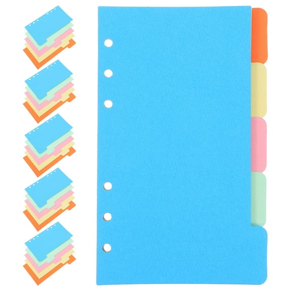 FUEENIRVA Colored Index Loose-Leaf Pocketbook Refills 30 Pcs