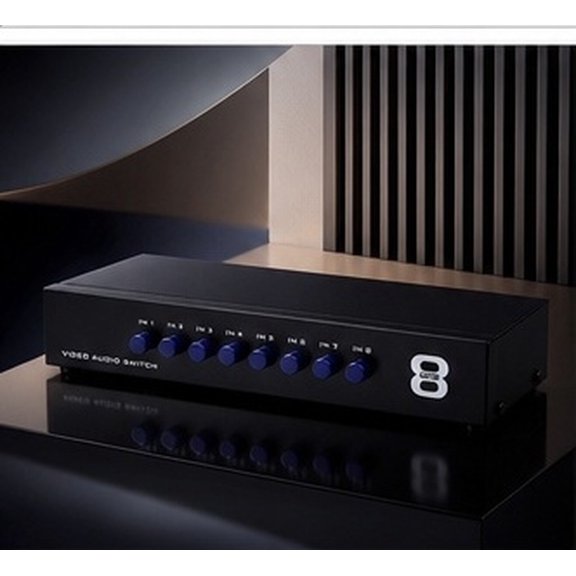 FUEENIRVA Manual 8 Way , 8 Input 1 Output Video Audio with Button