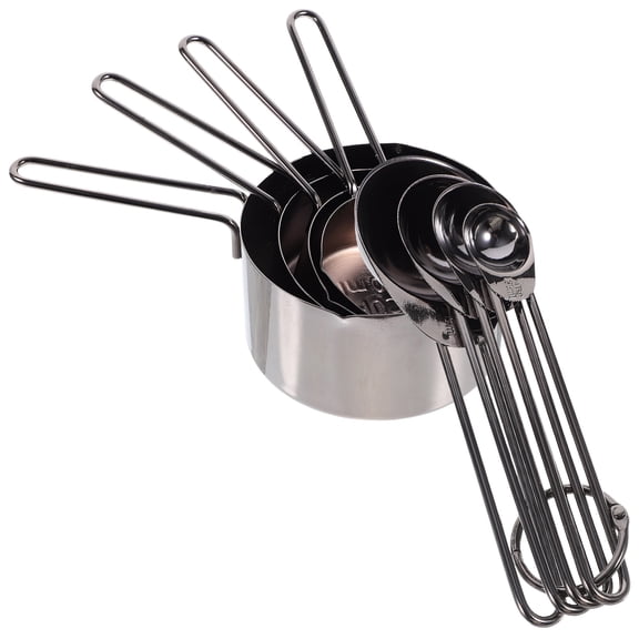 FUEENIRVA 8-Piece Stackable Stainless Steel Baking Measuring Spoon Set for Kitchen Cooking and Baking