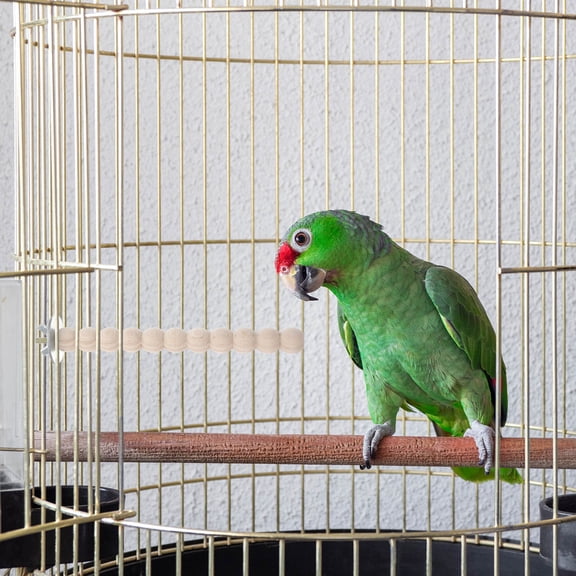 FUEENIRVA Wooden Bird Perch Stick for Cage Easy Install Stable Parrot Stand