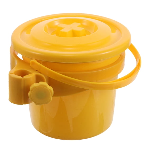 FUEENIRVA Plastic Hanging Waste Bin for Utility Carts, Clip- Trash Can with Lid