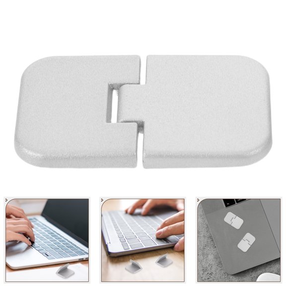 FUEENIRVA Portable Laptop Stand Feet Set, Adhesive Metal Risers for Comfortable Typing Angle