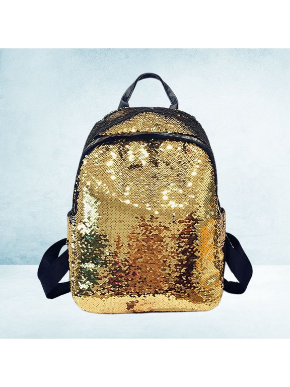 Fashion Sequin Backpack Multi Color Roomy and Portable for Storage