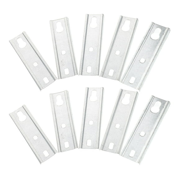 FUEENIRVA Range Hood Hook 4.32X1.18X0.28In Silver Stainless Steel 10Pcs Kitchen Storage Mounting