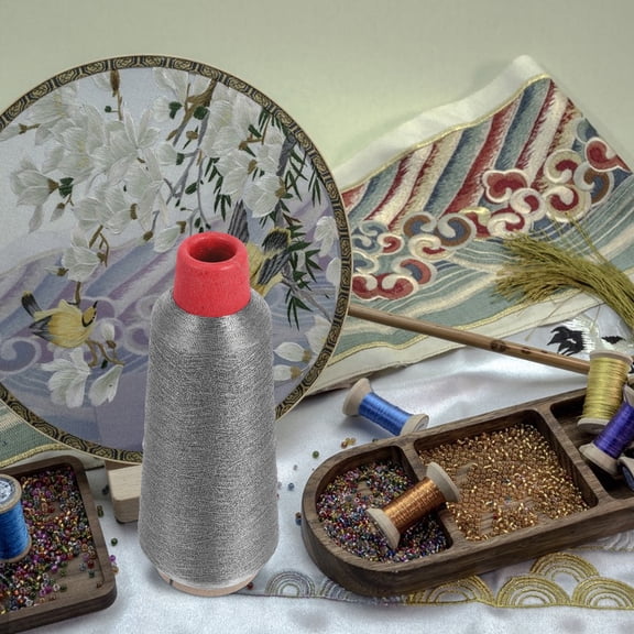 FUEENIRVA Professional Grey Embroidery Thread Roll for Crafting and Cross Stitch