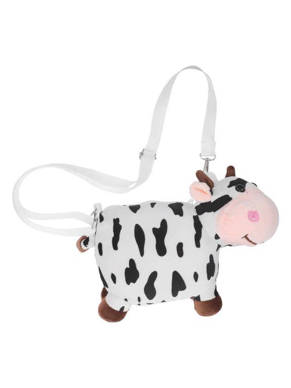 Small Crossbody Phone Bag with Cow Pattern Lightweight Purse for School Work Travel