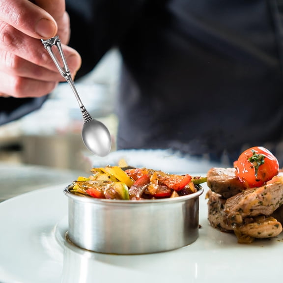 FUEENIRVA Titanium Steel Skeleton Spoon Retro Design Dishwasher Safe for Easter Meals