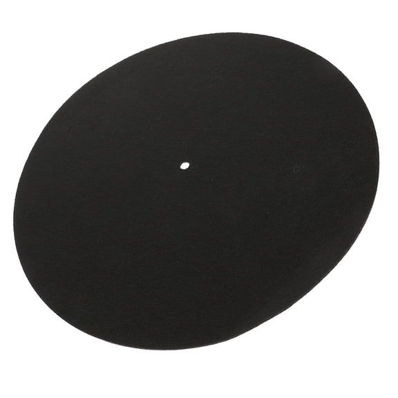 FUEENIRVA Black Felt Turntable Mat Set for Vinyl Records and Scratch Prevention, 1 Set