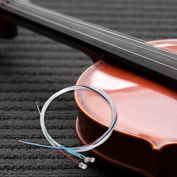 FUEENIRVA Violin Strings Replacement Set of 4Pcs with Multi Color Steel Wire for Easy Installation