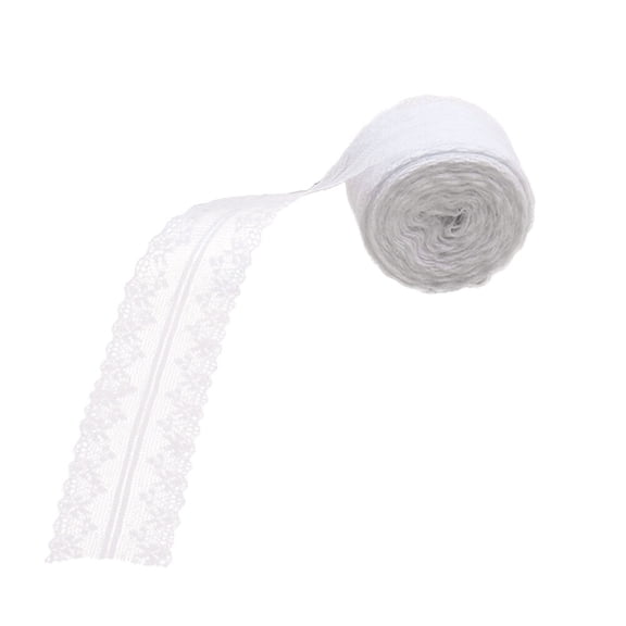FUEENIRVA White Lace Trim Ribbon for Wedding Dress, Bridal Accessories, Elegant Decorative Sewing Craft Material