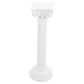 FUEENIRVA White Resin Roman Column Figurine Combining Classical and Modern Home Decor