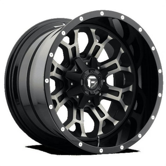 FUEL D561 CRUSH 18X9 6X135/6X139.7 1ET 78.1CB GLOSS MACHINED DOUBLE DARK TINT WHEEL