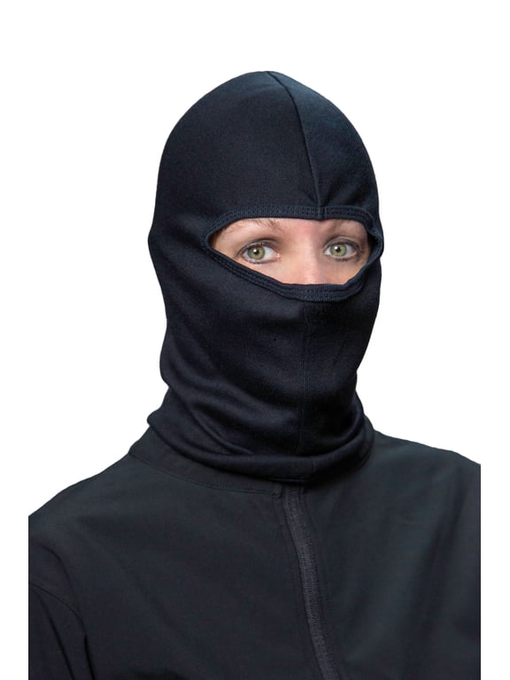 Balaclava Helmet Liner for Powersports, Full Face Neck Protection, Universal Size, Black Poly-Cotton