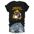 thumbnail image 1 of FUELED BY CAFFEINE + RAGE! T-Shirt – Playful Raccoon in Flames – Humor Enthusiast – Perfect Fun Gift for Coffee Lovers, 1 of 5