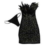FUELEGO Abaya Dress for Women Clearance Stylish Summer Dress Funny Garden Party Dress Elegant Plus Size Prom Dress