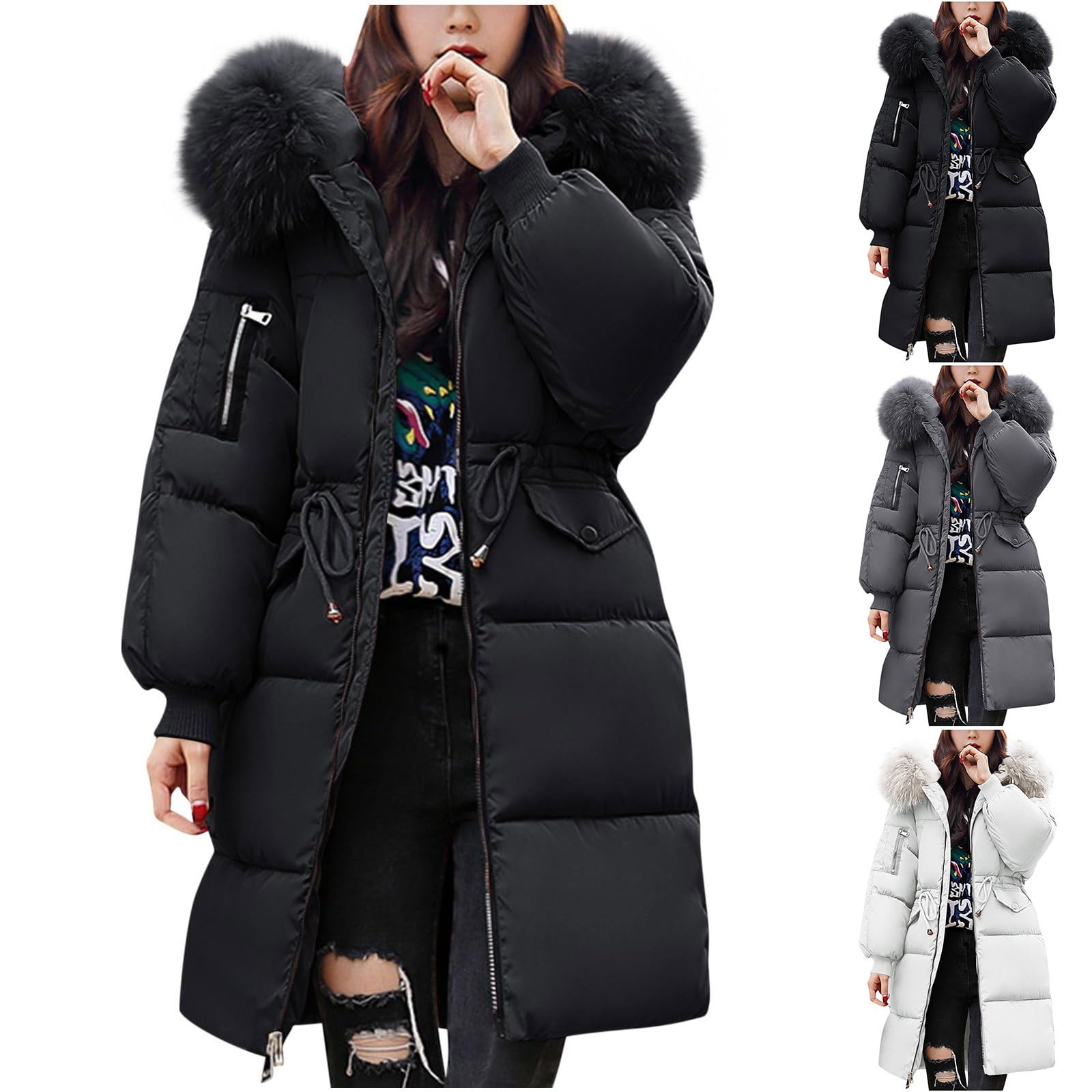 VEKDONE 2025 Clearance Extra Long Leather Jacket, Women PU