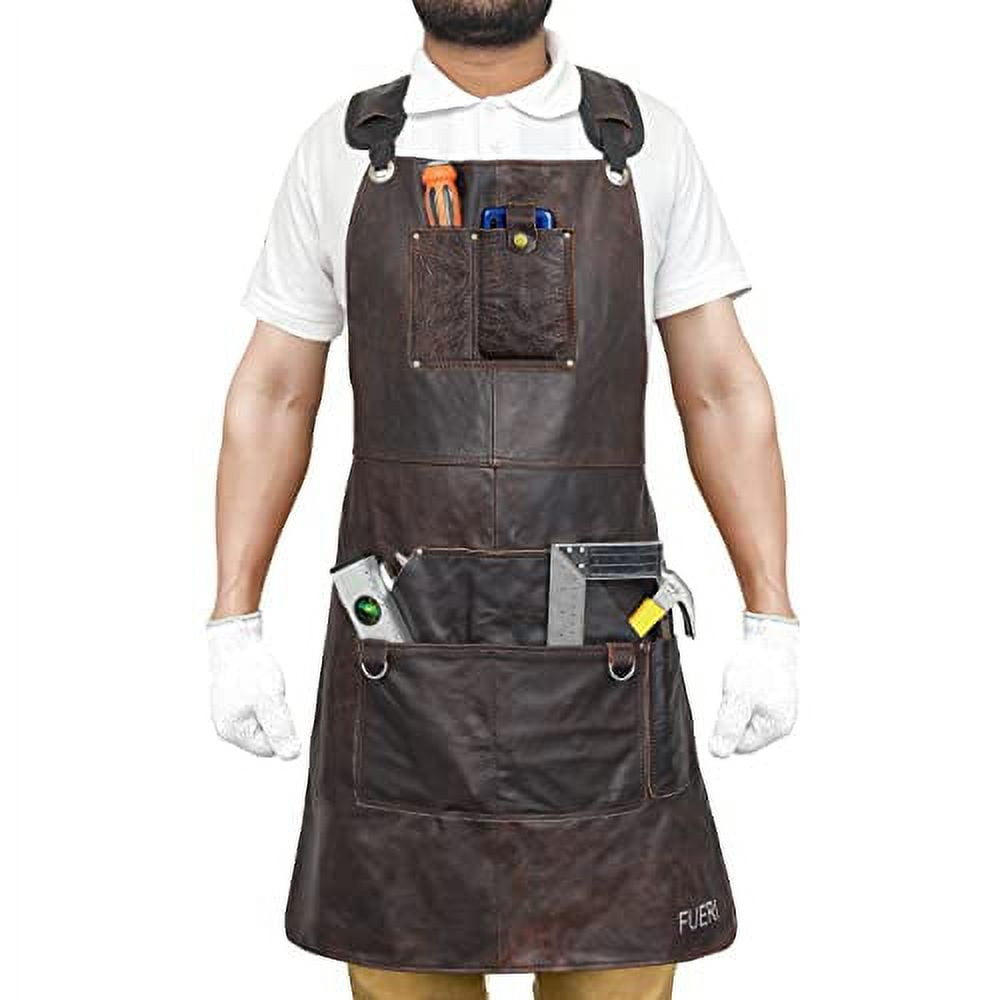FUERI Heavy Duty Leather Tool Aprons for Men & WomenTools Shop Work