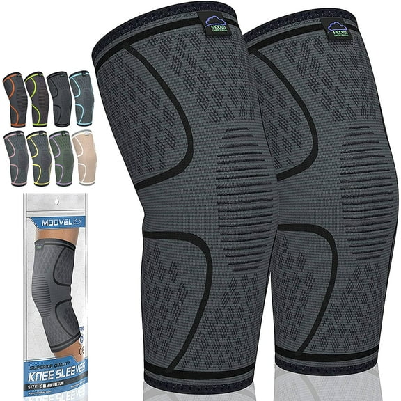 FUFACL Men's & Women's Knee Compression Sleeve Support, Pack of 2