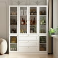 FUFU&GAGA 6Door Kitchen Pantry Display Bookcase with Glass