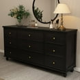 thumbnail image 1 of KULAGAGA 9 Drawer Dresser for Bedroom, 63" Wide Dresser Organizer Chest of Drawers for Nursery Black, 1 of 6