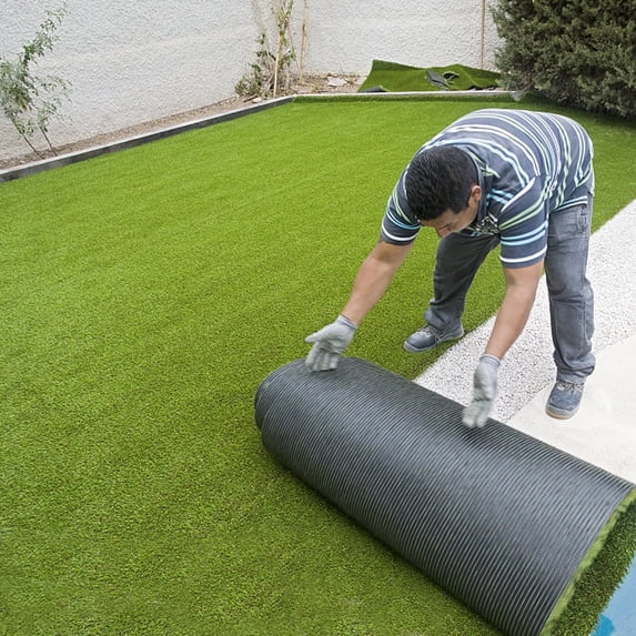 KULAGAGA Artificial Grass Lawn Turf, 6.6' x 10', Green, Rubber, 1 Count