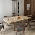 thumbnail image 1 of KULAGAGA Kitchen Dining Table for 6-8 People, Rectangular Meeting Table, 86.8"W x 47.2"D, Oak, 1 of 9