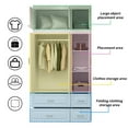 thumbnail image 1 of FUFU&GAGA  Large Armoire Combo Wardrobes Closet Storage Cabinet White 93.7"H, 1 of 5