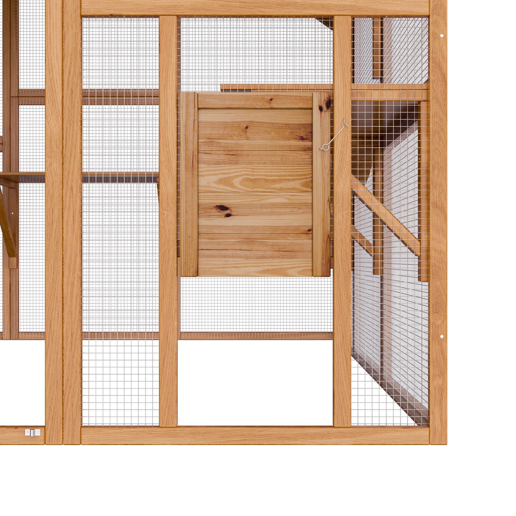 Large Wooden Outdoor Cat House with Bridges and Walks