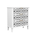 thumbnail image 1 of KULAGAGA Mirrored Accent Table with 3 Drawers for Bedroom Living Room White, 1 of 8