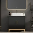 thumbnail image 1 of KULAGAGA Modern Black Bathroom Vanity Cabinet with Sink, 31.6" Wide, 1 of 7