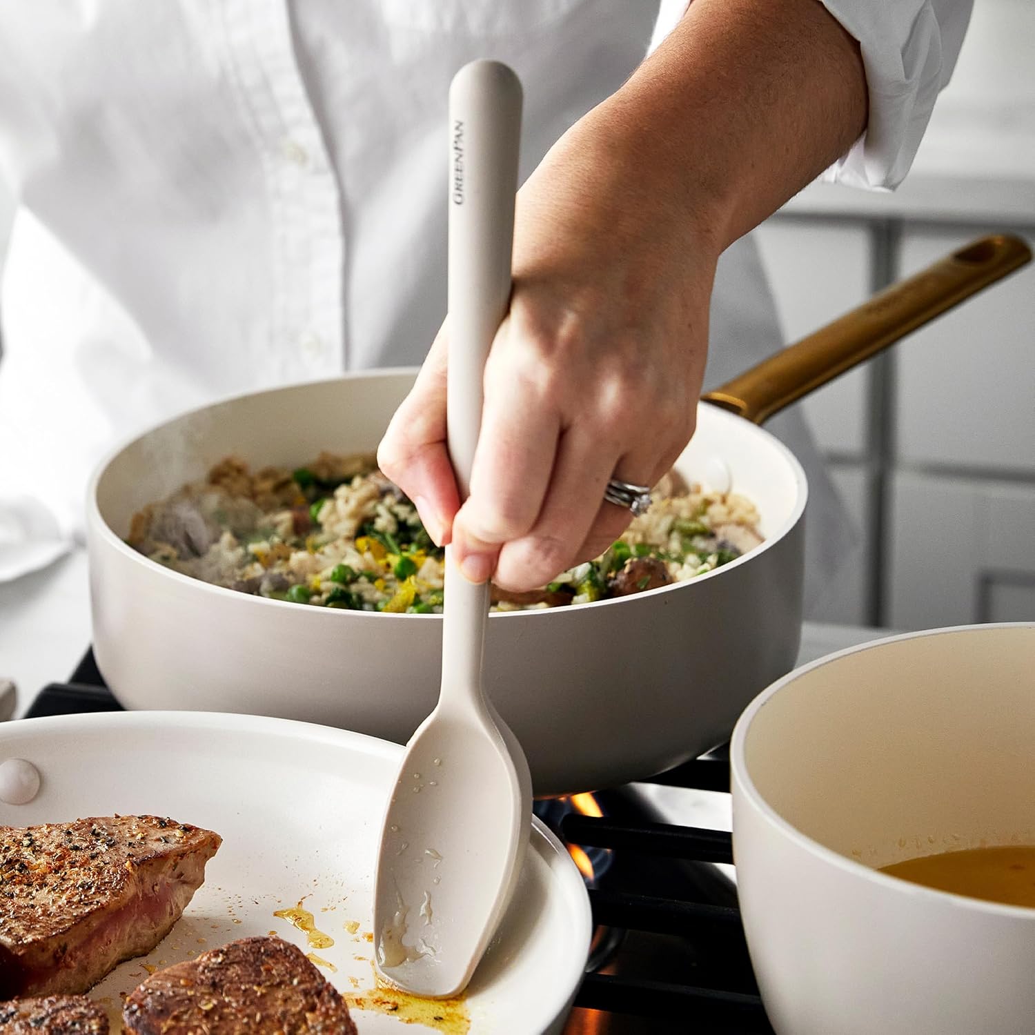 FUGEE-Silicone Ultimate Spoon, Mixing Stirring Serving Cooking Kitchen ...