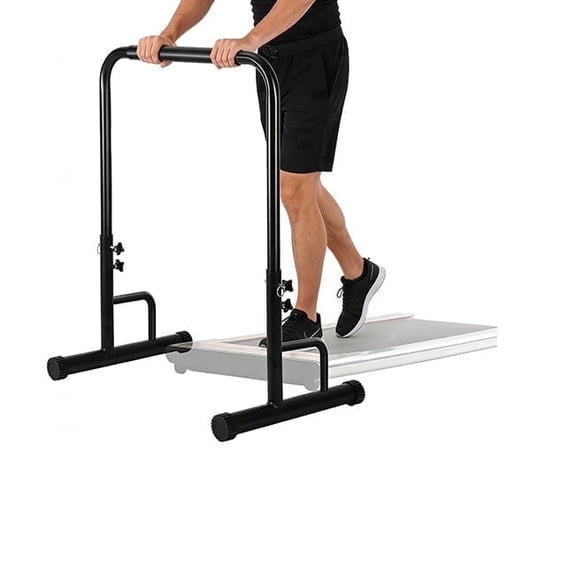 FUGEYiCai 440lbs Walking Pad Handle Bar, 30.7"-39.37" Height Adjustable Non-Slip Black Steel Handrail for 27.56" Wide Under Desk Treadmill Home Office Gym