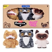 Fuggler Alley Cats 9-Inch Plush Toy (3 PACK) by ZURU  Funny Ugly Monster Stuffed Animal with Human-Like Teeth, Collectible Plush for Kids, Tweens, Teens, Adults & Cat-Loving Weirdos
