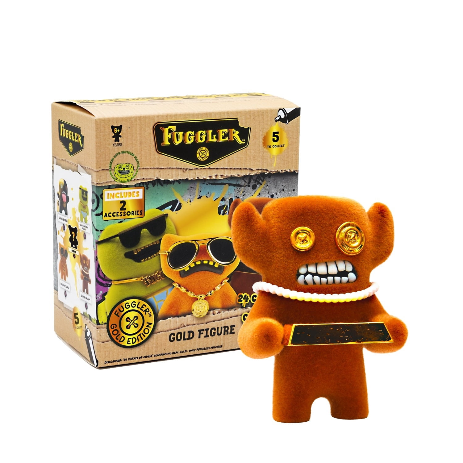 FUGGLER Gold Figure 4体セット Fuggler Gold Edition 4.5 in Figures Blind Box 1 pack - Walmart.com