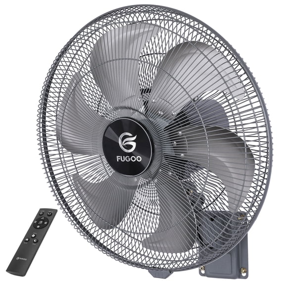FUGOO 18-Inch BLDC Commercial Wall-Mount Fan with Remote, 9 Speeds,4500 CFM